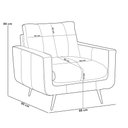 Ver imagem 7 de Poltrona Decorativa para Sala Living Industrial 88cm Dijon L06 Couro Camel - Lyam Decor