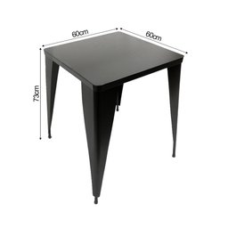 Mesa Design Tolix Iron Industrial Preto - 3
