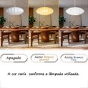 Ver mais imagens de Lustre Pendente Bubble Tecido Seda 60cm Grande Acienda Tec16