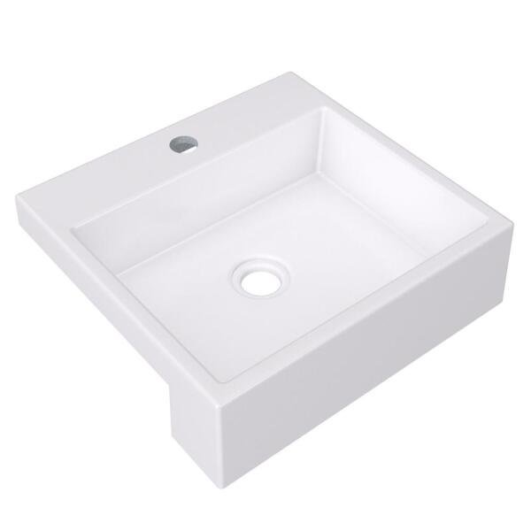 Cuba para Banheiro Quadrada Trevalla xq395W Semi Encaixe Branca - 4