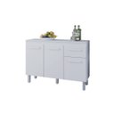 Ver imagem 2 de Balcão para Cozinha sem Tampo Vitória 120 cm 3 Portas 1 Gaveta: Branco