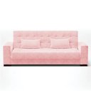 Ver imagem 2 de Sofá Cama Decorativo 210cm Pés em Madeira Beesley Suede Rosa G19 - Gran Belo