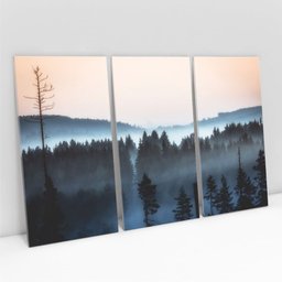 Quadros Decorativos MDF paisagem árvores pássaros e Neblina x4adesivos quadro decorativo gangue dos  - 3