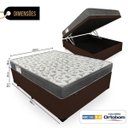 Ver imagem 2 de Cama Box com Baú Casal Sintético + Colchão de Espuma D33 - Ortobom - Iso 100 138cm - Marrom