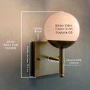 Ver imagem 3 de Arandela de Parede Luminaria Quadrado de Alumínio com Vidro Globo Branco Fosco 12cm