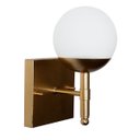Ver imagem 5 de Arandela de Parede Luminaria Quadrado de Alumínio com Vidro Globo Branco Fosco 12cm