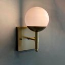 Ver imagem 4 de Arandela de Parede Luminaria Quadrado de Alumínio com Vidro Globo Branco Fosco 12cm