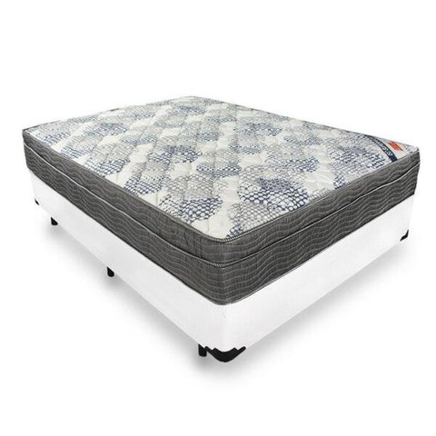 Cama Box Casal + Colchão de Molas Ensacadas - Ortobom - Iso Superpocket 138cm Branco