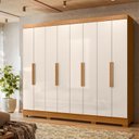 Ver imagem 2 de Guarda Roupa Grande Quarto Casal Diplomata 8 Portas 4 Gavetas Freijo com Off White