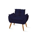 Ver imagem 3 de Kit 2 Cadeiras Poltronas Opala Suede Black:azul Marinho