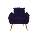 Ver imagem 4 de Kit 2 Cadeiras Poltronas Opala Suede Black:azul Marinho