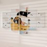 Kit quadro decorativo mosaico luxo 5 peças - Piratas de animais bonitos - 4