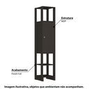 Ver imagem 2 de Estante Closet com 1 Porta e 3 Nichos - Grafite