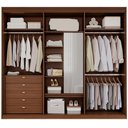 Ver imagem 4 de Guarda Roupa Carolina 6 Portas com Espelho Interno MDF Pm Home