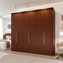 Ver imagem 1 de Guarda Roupa Carolina 6 Portas com Espelho Interno MDF Pm Home