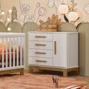 Ver imagem 1 de Cômoda Sapateira Infantil Qencanto Slim 4355 Qmovi Branco Acetinado