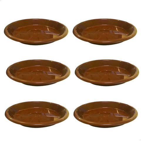 Kit 6 Pratos para Vaso Redondo Suporte para Planta 27x3,5cm