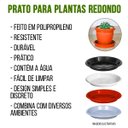 Ver imagem 3 de Kit 6 Pratos para Vaso Redondo Suporte para Planta 27x3,5cm