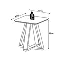 Ver imagem 3 de Mesa de Canto Auxiliar Quadrada 45cm x 45cm 100% MDF Dalla Costa Cor:Off White com Freijó