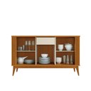 Ver imagem 3 de Buffet Balcão Ar 1.40m 3 Portas Estilo Retrô Cor Cedro Off White