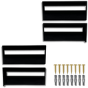 Ver imagem 1 de Dois Suportes de Parede Aço Reforçado Vazados Retos Mão Francesa para Prateleira Flutuante