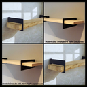 Ver imagem 2 de Dois Suportes de Parede Aço Reforçado Vazados Retos Mão Francesa para Prateleira Flutuante