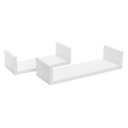 Ver imagem 1 de Prateleira Livros 30 x 15 cm Kit 2 Peças em MDF Branco Eví Decor