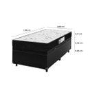 Ver imagem 4 de Cama Box Baú Solteiro + Colchão Smart D33 One Face - 88x188x61cm - Preto