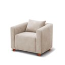 Ver imagem 2 de Poltrona Decorativa Helena Linho Bege - Inova Decor
