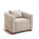 Ver imagem 1 de Poltrona Decorativa Helena Linho Bege - Inova Decor
