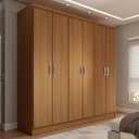 Ver imagem 1 de Guarda-roupa Casal Normandia 6 Portas 2 Gavetas Cinamomo - Panorama Móveis