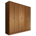 Ver imagem 3 de Guarda-roupa Casal Normandia 6 Portas 2 Gavetas Cinamomo - Panorama Móveis