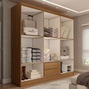 Ver imagem 2 de Guarda-roupa Casal Normandia 6 Portas 2 Gavetas Cinamomo - Panorama Móveis