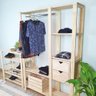 Guarda-Roupa Closet Caruaru 180X125X33 em Madeira de Pinus - NATURAL - 3