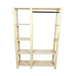 Guarda-Roupa Closet Caruaru 180X125X33 em Madeira de Pinus - NATURAL - 5