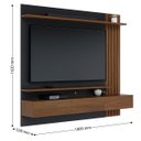 Ver imagem 4 de Painel Home Suspenso para Tv 70 Polegadas Juriti Noce Milano Preto Clb