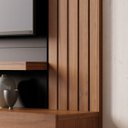 Ver imagem 6 de Painel Home Suspenso para Tv 70 Polegadas Juriti Noce Milano Preto Clb
