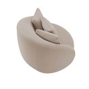 Ver imagem 4 de Poltrona Decorativa Para Sala 122cm Pés Madeira Kaly M22 Veludo Bege - Mpozenato