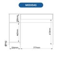 Ver imagem 5 de Escrivaninha Mesa Escritório Complemento 1 Gaveta 108cm Branco Line