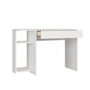Ver imagem 4 de Escrivaninha Mesa Escritório Complemento 1 Gaveta 108cm Branco Line