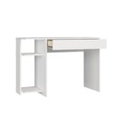 Ver imagem 4 de Escrivaninha Mesa Escritório Complemento 1 Gaveta 108cm Branco Line