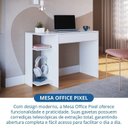 Ver imagem 7 de Escrivaninha Mesa Escritório Complemento 1 Gaveta 108cm Branco Line