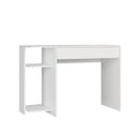 Ver imagem 2 de Escrivaninha Mesa Escritório Complemento 1 Gaveta 108cm Branco Line