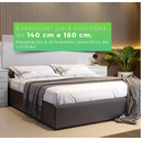 Ver imagem 5 de Cabeceira Extensiva Casal Queen Império Benetil Móveis - Branco