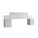 Ver imagem 3 de Cabeceira Extensiva Casal Queen Império Benetil Móveis - Branco