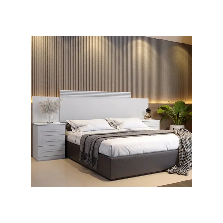 Cabeceira Extensiva Casal Queen Império Benetil Móveis - Branco Cabeceira Extensiva Casal Queen Império Benetil Móveis - Branco