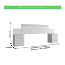 Ver imagem 7 de Cabeceira Extensiva Casal Queen Império Benetil Móveis - Branco