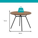Ver imagem 4 de Conjunto de Sala de Jantar 4 Cadeiras Nala Carraro Freijó Preto
