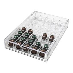Porta Cápsulas Nespresso em Acrílico com gaveta para 40 Un Centauri Acrílicos PCN-40-1GV - 6