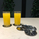 Ver imagem 3 de Kit Porta Copos Mesa Descanso Aço Inox 30 Unidades Atacado Cor:inox